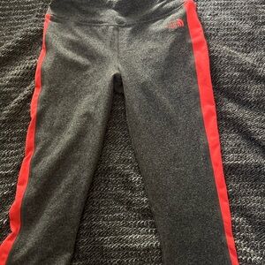 The North Face  Charcoal and Red capri Leggings